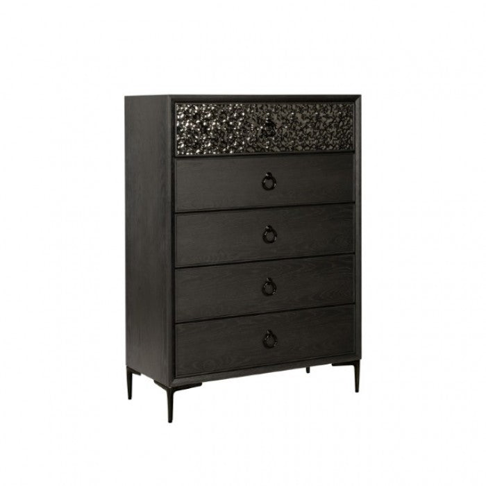 Commode moderne et contemporaine Bashford Espresso de Furniture of America, modèle FM79008ES-C