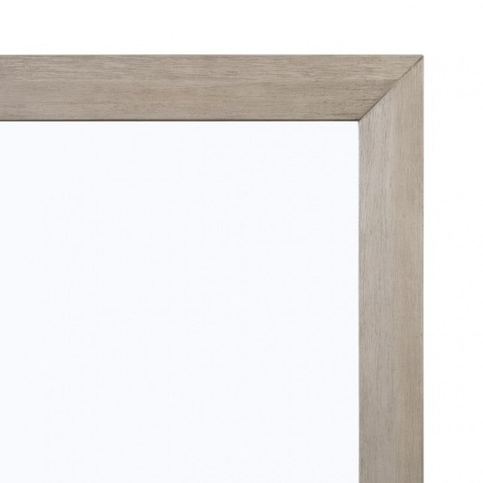 Miroir moderne et contemporain Bashford en chêne naturel de Furniture of America, modèle FM79008NT-M