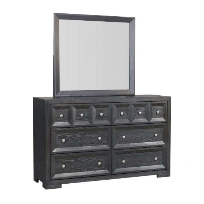 Furniture of America Hatton Cross Weathered Black Modern Classic Dresser Model FM79011BK-D
