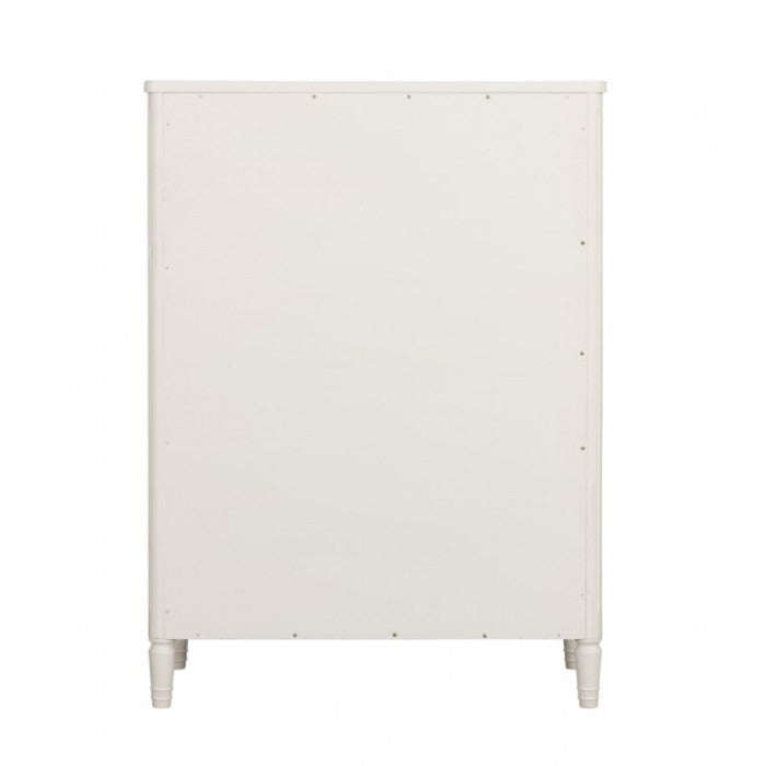 Commode française moderne blanche Altamira de Furniture of America, modèle FM79012WH-C