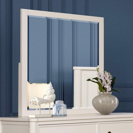Miroir français moderne blanc Altamira de Furniture of America, modèle FM79012WH-M