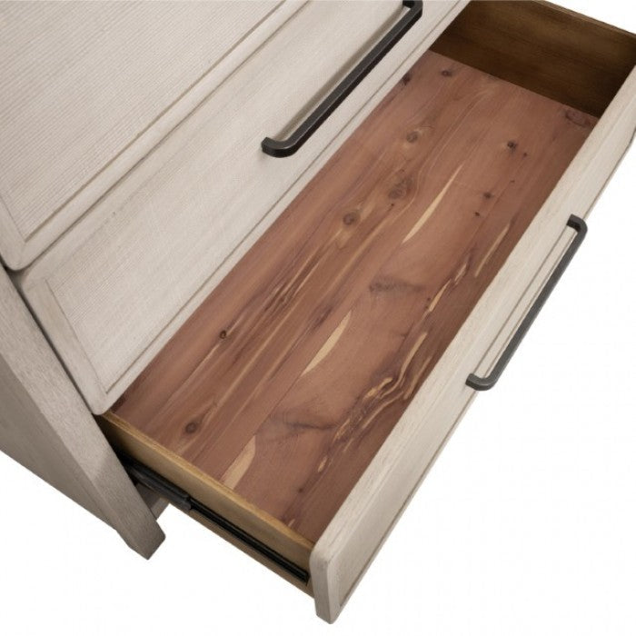 Commode moderne grise Belize de Furniture of America, modèle FM79016AK-C