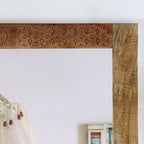 Miroir rustique Blanchefleur, finition naturelle claire, modèle FOA51007, de Furniture of America