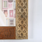 Miroir rustique Blanchefleur, finition naturelle claire, modèle FOA51007, de Furniture of America