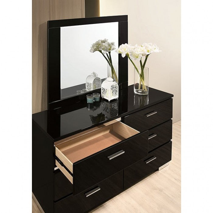 Furniture of America Carlie Black Contemporary Dresser Model FOA7039D