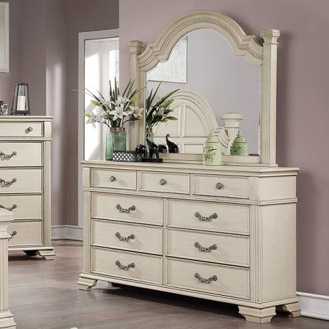 Furniture of America Pamphilos Antique White Traditional Dresser Model FOA7144WH-D