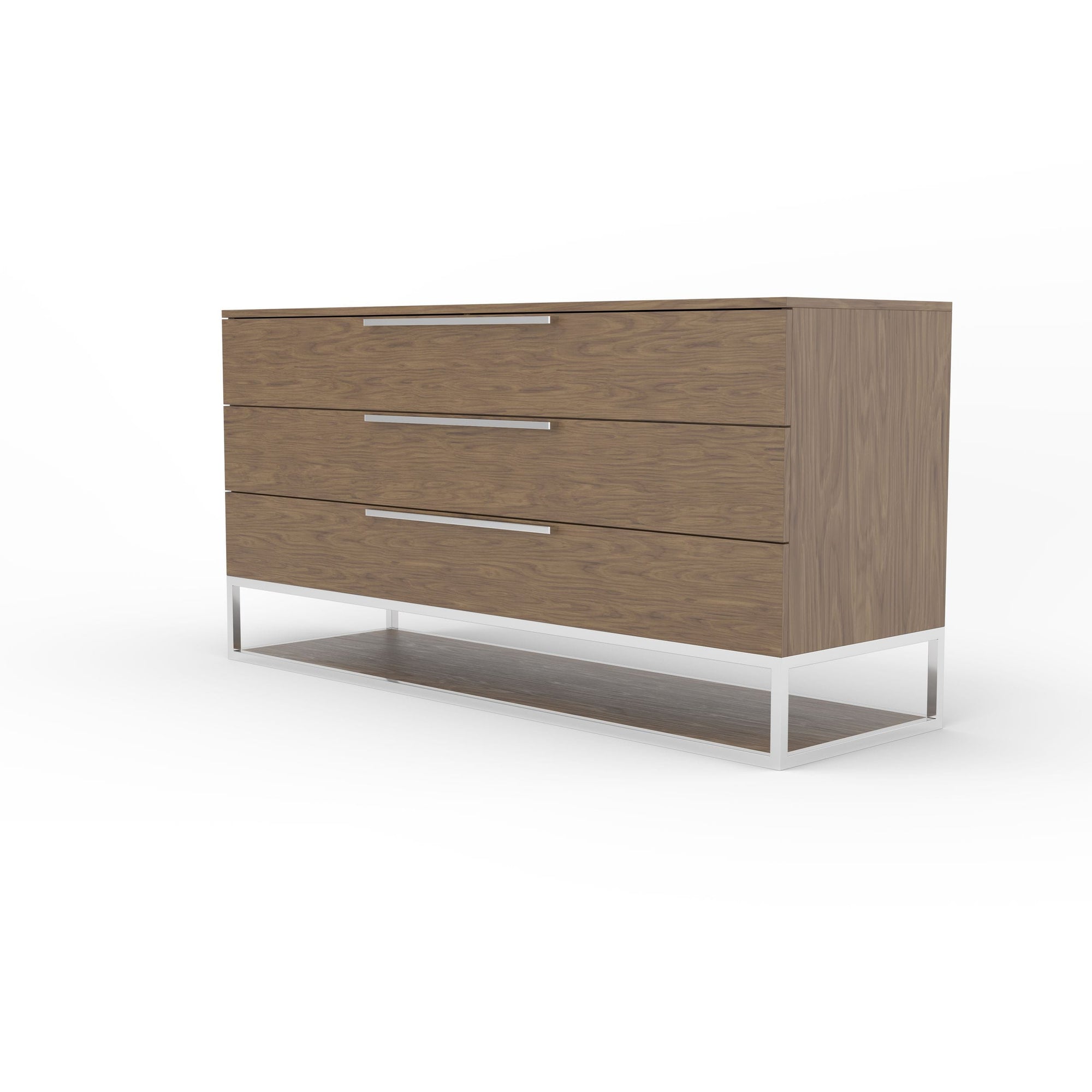 Modrest Heloise Contemporary Walnut & Stainless Steel Dresser Model VGBBMC1502-DRS
