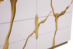 Modrest Aspen Modern White & Gold Dresser Model VGVCJ1801-D-WHT