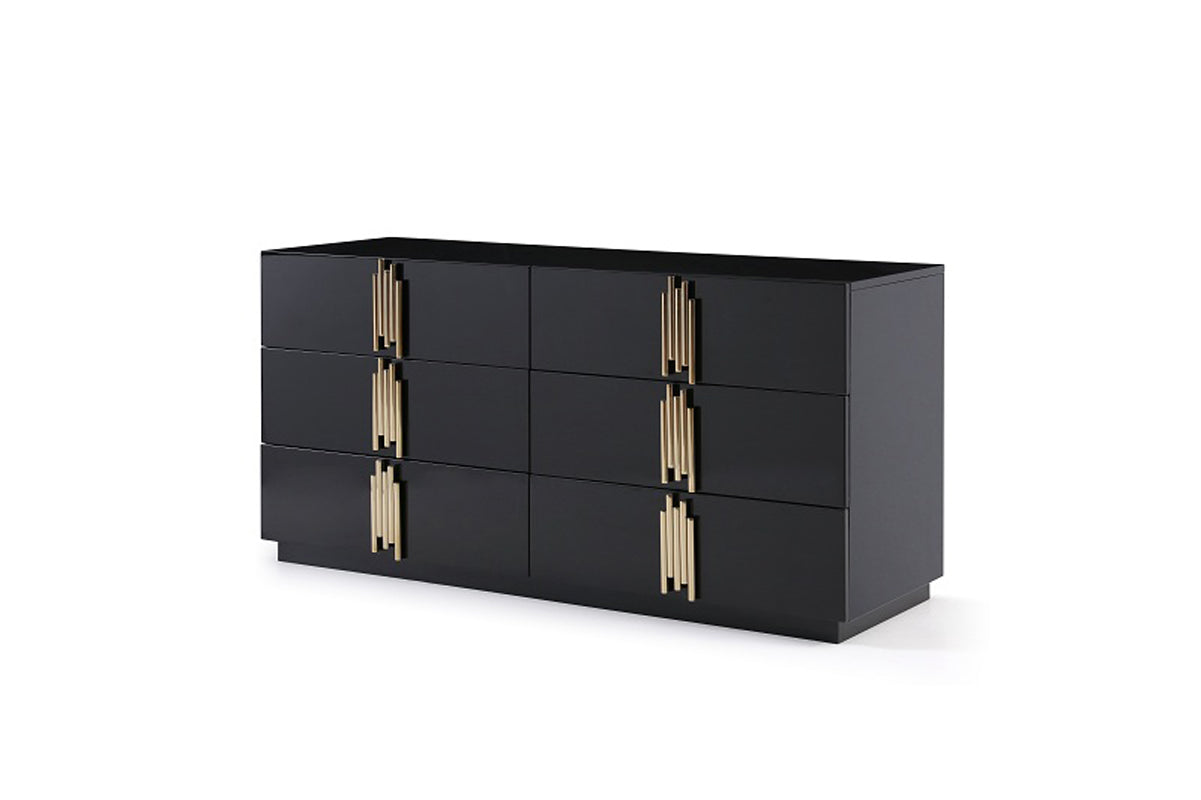 Modrest Token Modern Black & Gold Bedroom Set Model VGVCBD815-SET