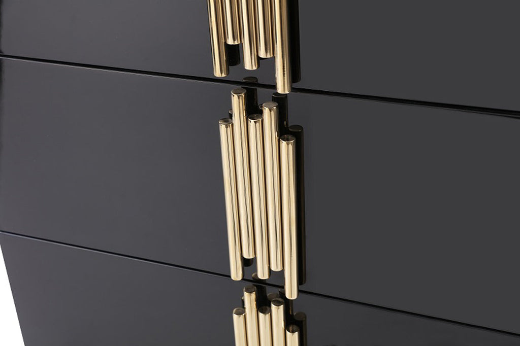Modrest Token Modern Black & Gold 4 Piece Bedroom Set Model VGVCBD815-4PCSET