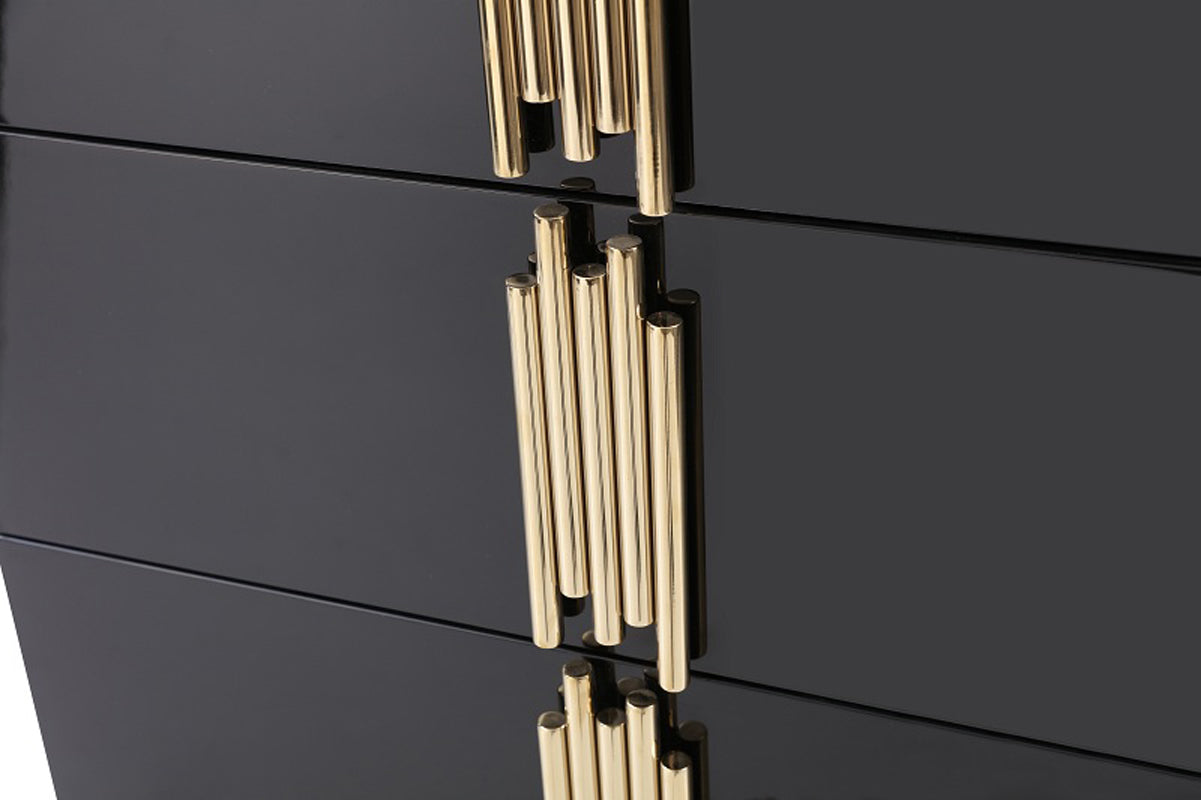 Modrest Token Modern Black & Gold 4 Piece Bedroom Set Model VGVCBD815-4PCSET