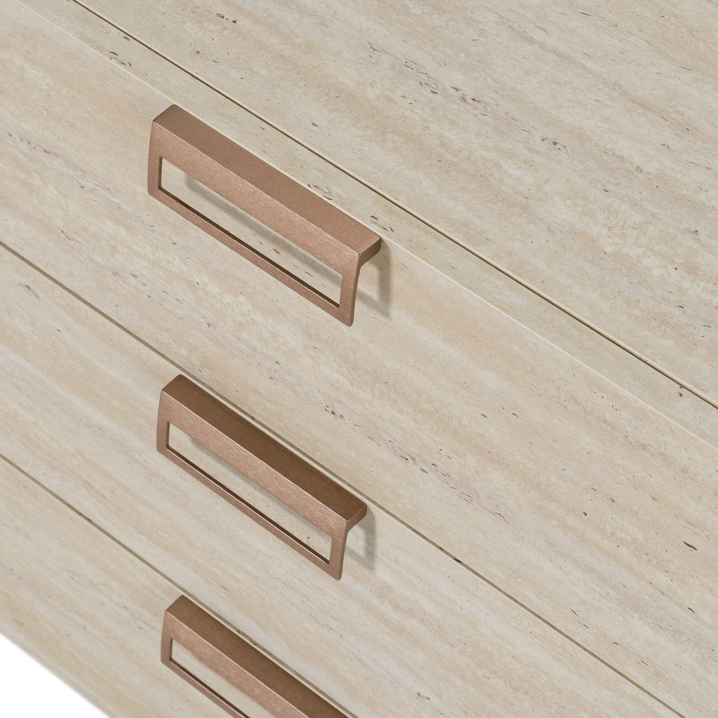 Lamod Italia Lago Modern Faux Travertine Dresser Model VGAC-LAGO-DRS