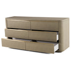 Modrest Lois Modern Beige Shagreen & Brass Dresser Model VGVC-J2408-D