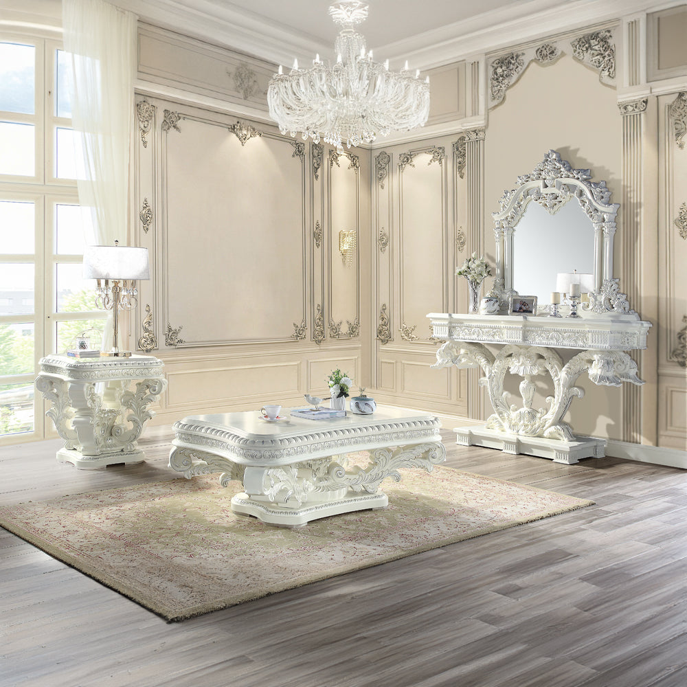 ACME Vanaheim Antique White Mirror Model LV00807