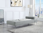 ACME Quenti Gray Melange Velvet Sofa Bed with Pillow Model LV00826