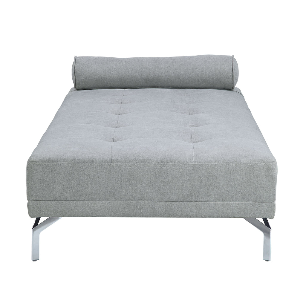 ACME Quenti Gray Melange Velvet Sofa Bed with Pillow Model LV00826