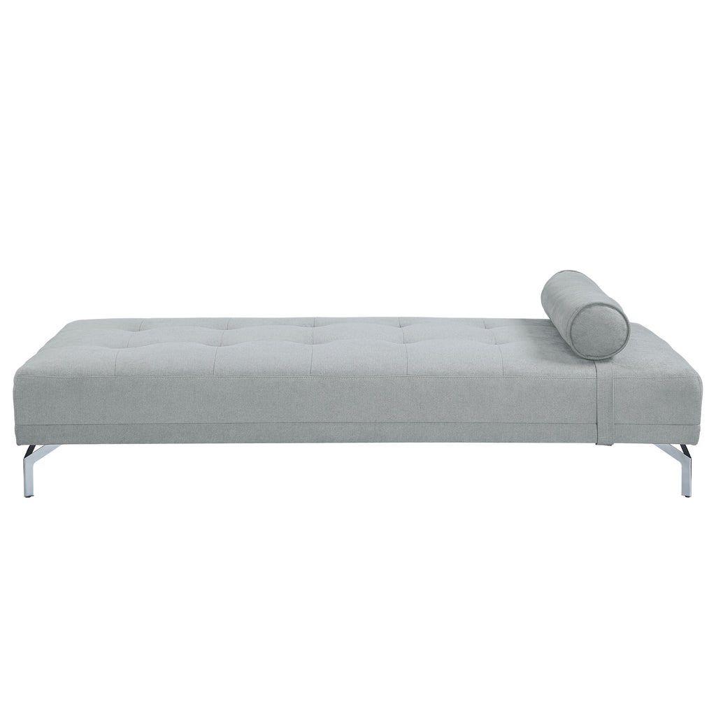 ACME Quenti Gray Melange Velvet Sofa Bed with Pillow Model LV00826