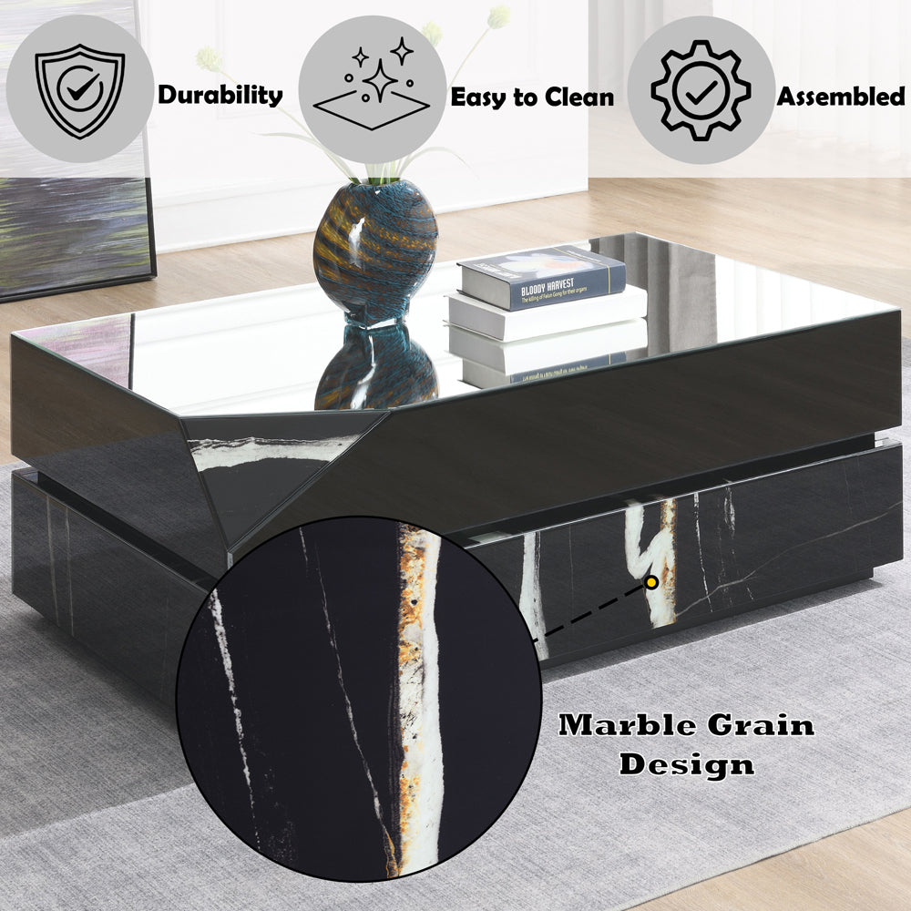 ACME Drisana Black Mirrored Coffee Table Model LV03865