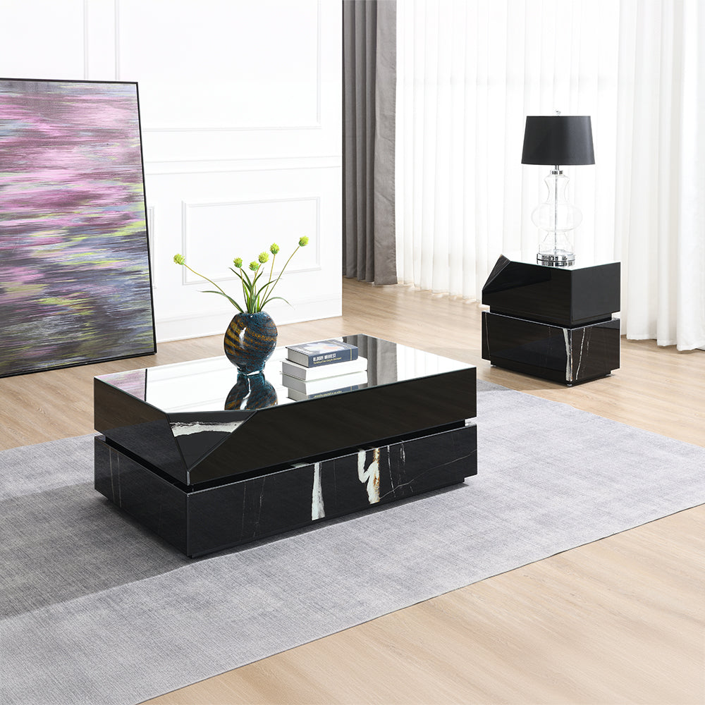 ACME Drisana Black Mirrored Coffee Table Model LV03865