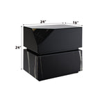 ACME Drisana Black Mirrored End Table Model LV03866