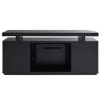 ACME Drisana Black Mirrored TV Stand with Fireplace Model LV03868