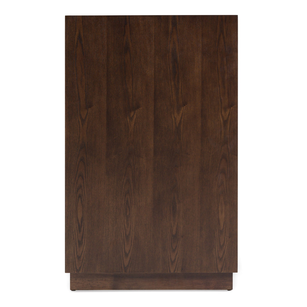Modrest Manhattan Contemporary Brown Oak And Gold Dresser  Model VGMA-BR-127-DRS-CRY