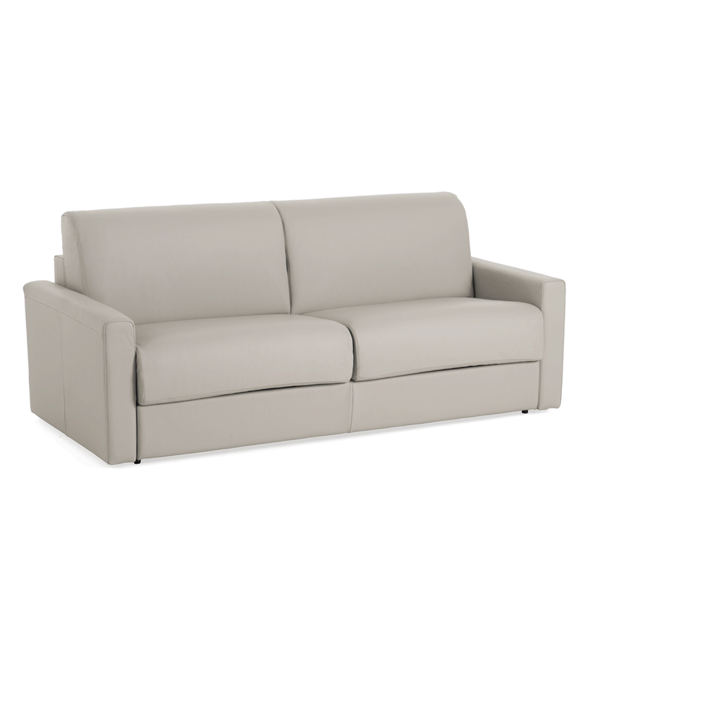 Lamod Italia Revers Italian Modern Grey Leather Queen Sofabed Model VGDTREVERS-160-CENERE