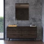 Modrest Daisy Mid Century Dark Acacia Bedroom Set Model VGWDKYOTO-SET