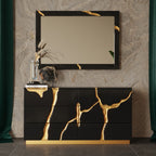 Modrest Aspen Modern Black And Gold Dresser Model VGVC-J1801-D-L-W