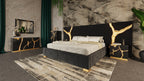 Modrest Aspen Modern Black & Gold Bed With Nightstands Model VGVCBD1801-BLK-BED-2NS-SET