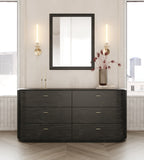 Modrest Fields Modern Black Acacia Dresser Model VGWD-VGD2-DR06-BLK