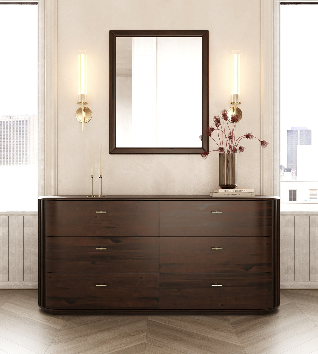 Modrest Fields Modern Walnut Acacia Dresser Model VGWD-VGD3-DR06-WAL