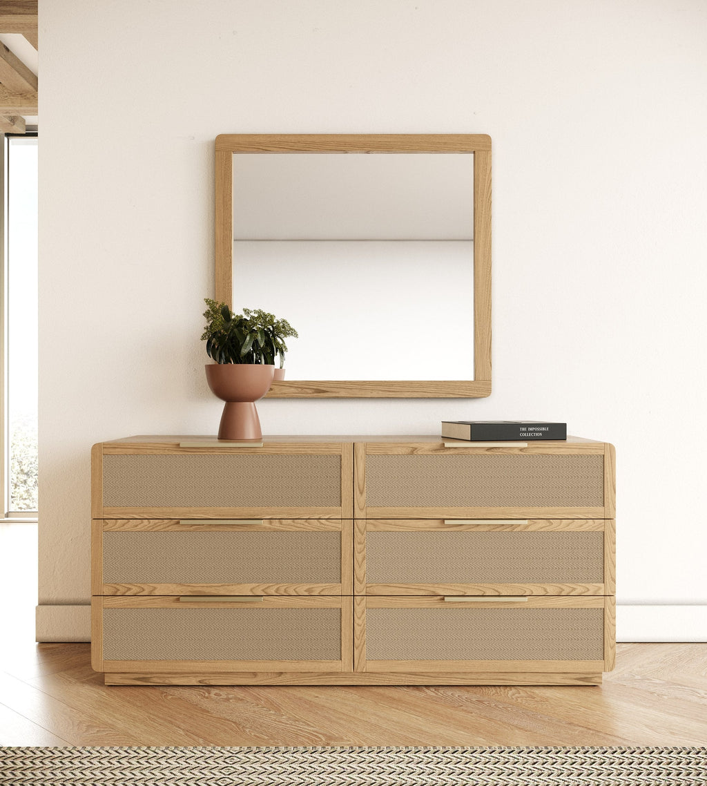 Modrest Gavin Modern Natural Ash & Rattan Dresser Model VGVC-J2411-D-NAT