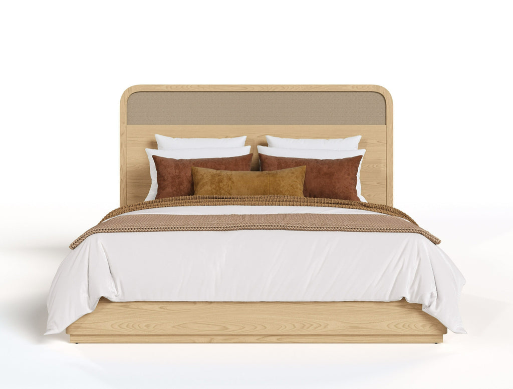 Modrest Gavin Modern Natural Ash & Rattan 4 Piece Bedroom Set Model VGVC-BD2411-4PCSET-NAT