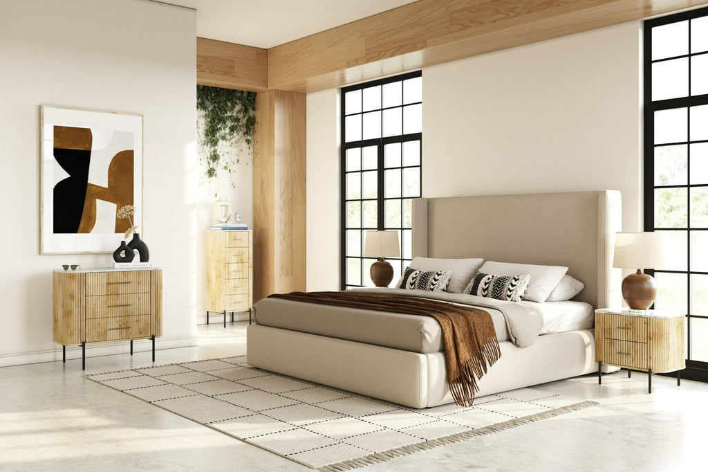 Modrest Cambridge White Marble & Mango 3 Drawer Dresser Model VGED-RID108312