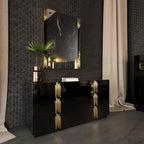 Modrest Token Modern Black & Gold Bedroom Set Model VGVCBD815-SET