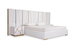 Modrest Nixa California King Modern White & Gold Bed With Nightstands Model VGVCBD1909-BLK-BED-2NS-SET-CK