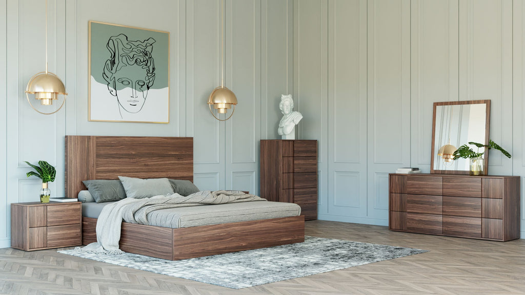 Nova Domus Asus Italian Modern Walnut Bedroom Set Model VGACASUS-SET