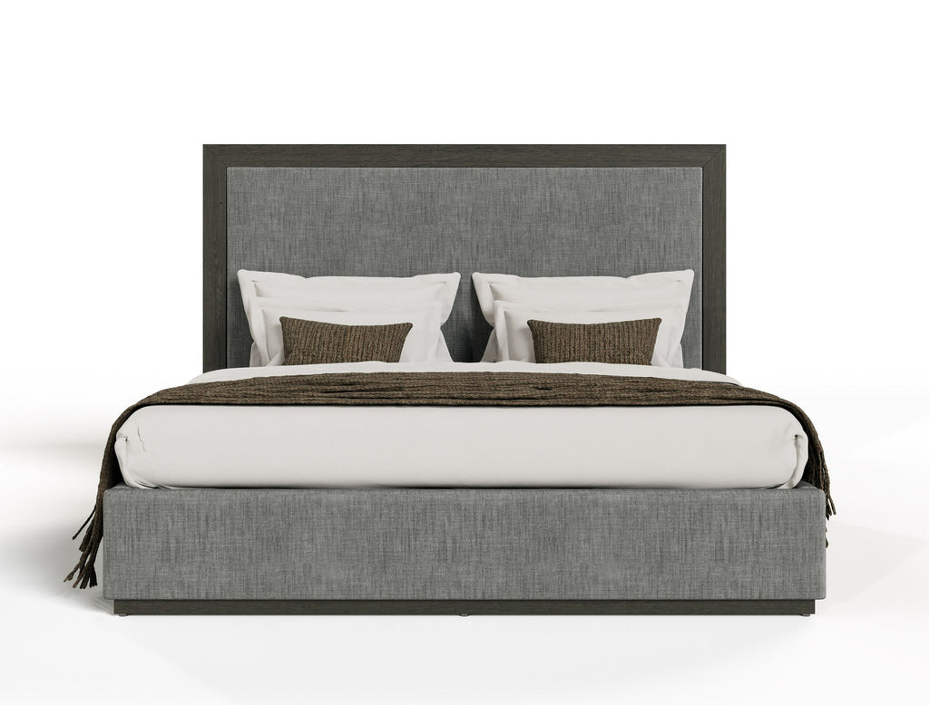 Nova Domus Santa Barbara & Santa Monica Modern Grey Fabric & Grey Wash Bedroom Set Model VGMA-BR-152-BR-144-SET-GRY