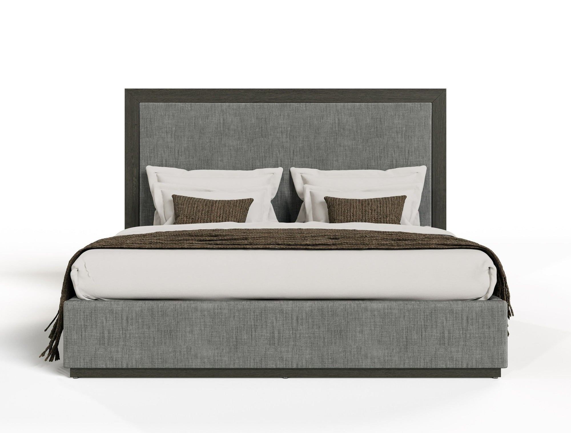 Nova Domus Santa Barbara & Santa Monica Modern Grey Fabric & Grey Wash Bedroom Set Model VGMA-BR-152-BR-144-SET-GRY