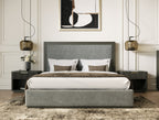 Nova Domus Santa Barbara & Santa Monica Modern Grey Fabric & Grey Wash Bedroom Set Model VGMA-BR-152-BR-144-SET-GRY