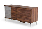 Nova Domus Palermo Modern Italian Faux Concrete & Walnut Dresser Model VGACPALERMO-WAL-DRS