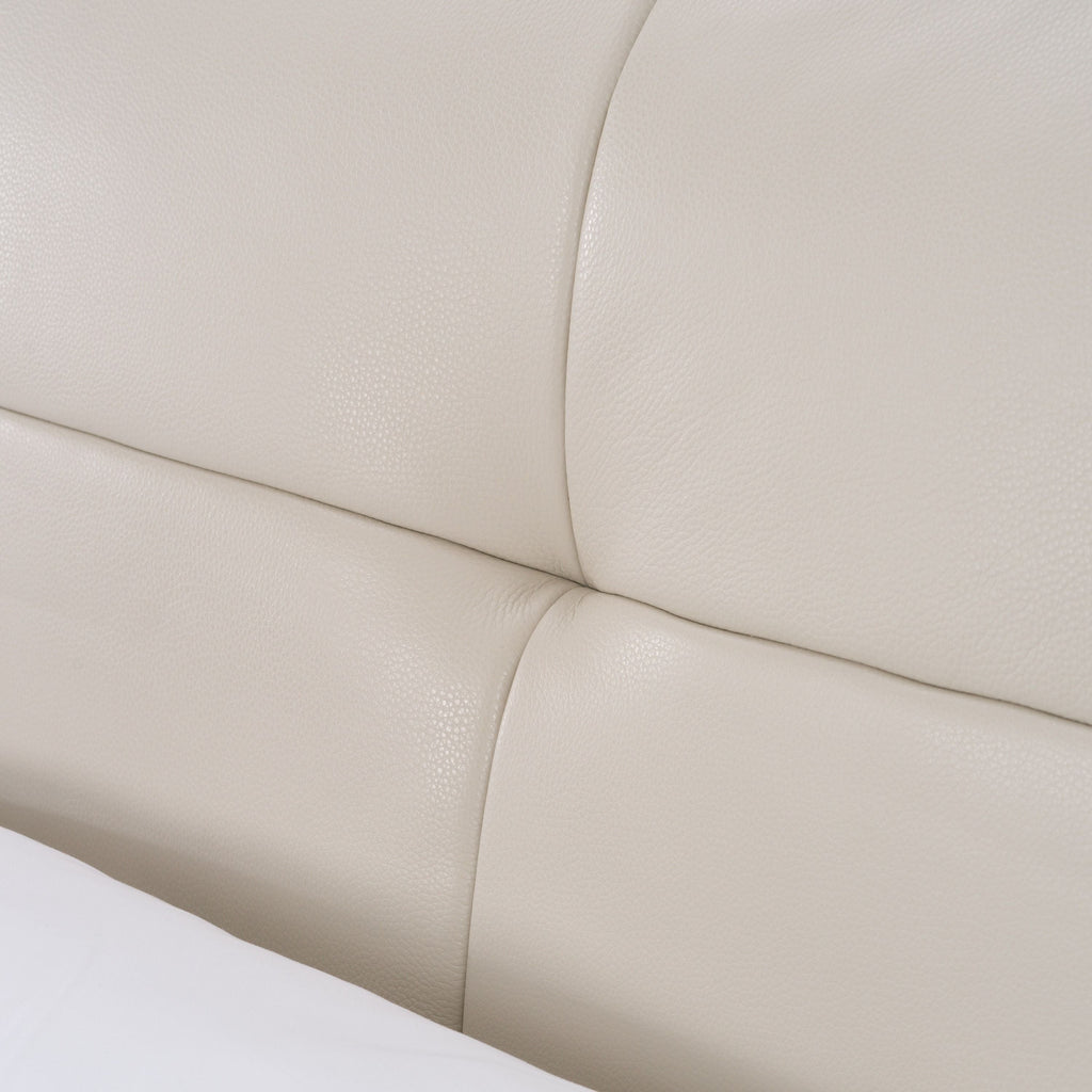 Lit California King Modrest Patrick moderne en cuir gris clair, modèle VGKKB-75-GRY-BED-CK