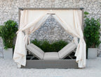 Renava Marin Outdoor Beige Canopy Sunbed Model VGATRABD-106-BGE