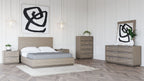Eastern King Modrest Samson Contemporary Grey & Silver Bedroom Set Model VGLBHAMI-SET-EK