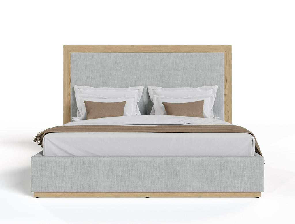 Nova Domus Santa Barbara Modern Grey Fabric & Natural Bedroom Set Model VGMABR-152-SET