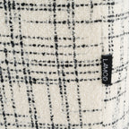 Lit moderne Eastern King Modrest Shiloh en tissu blanc cassé et noir, modèle VGEV-B070-WHTBLK-EK