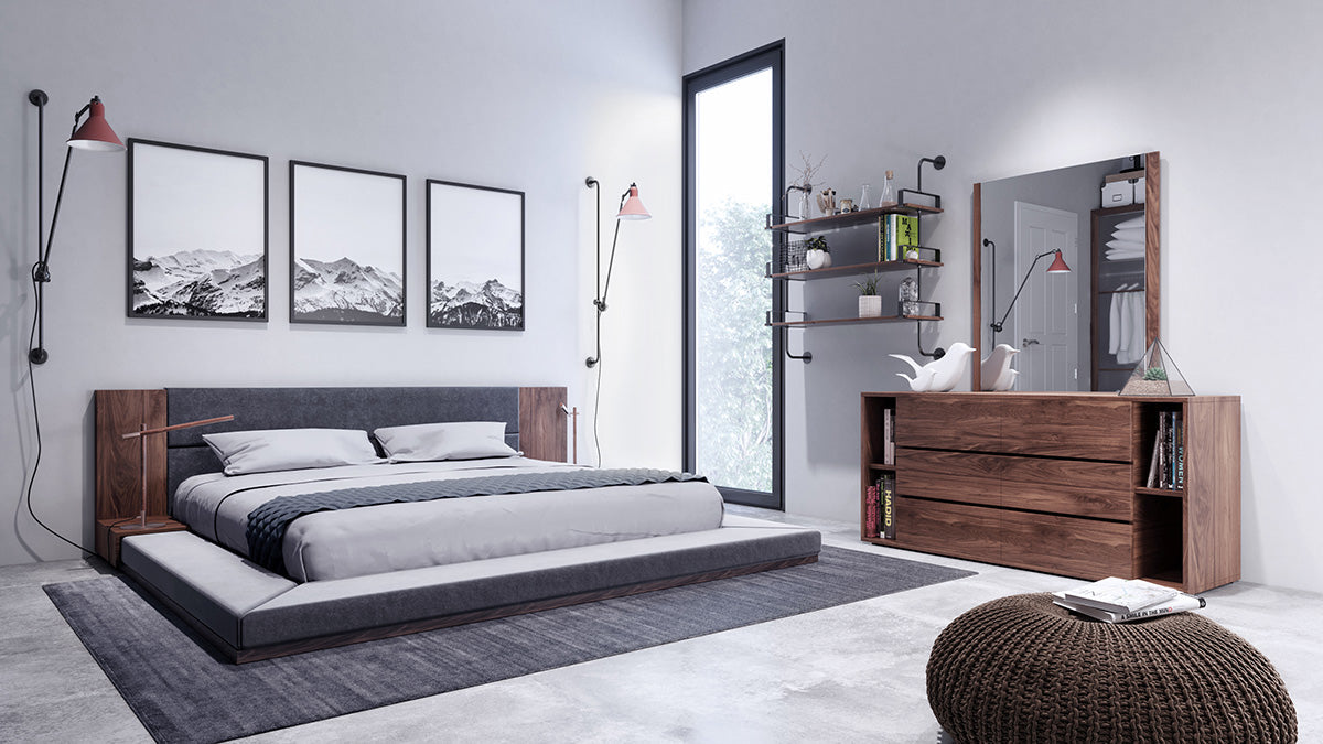 Eastern King Nova Domus Jagger Modern Dark Grey & Walnut Bedroom Set Model VGMABR-55-SET-EK