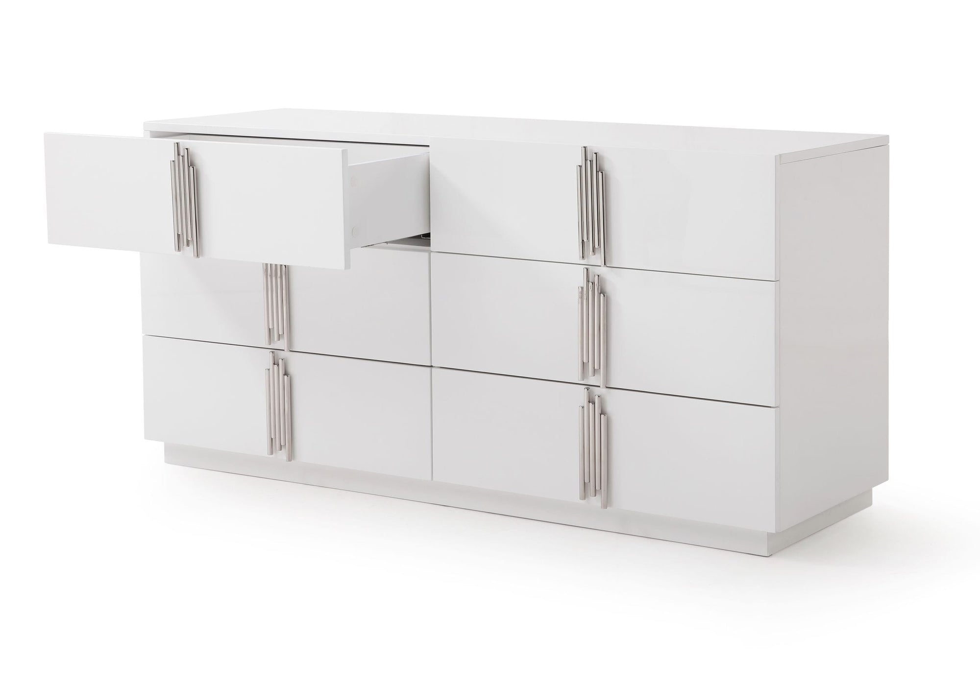 Modrest Token Modern White & Stainless Steel Dresser Model VGVCJ815-WHT-DRS