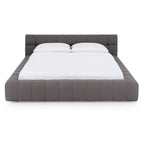Lit moderne capitonné en tissu gris Divani Casa Tyree, modèle VGOD-DY-22116-GRY